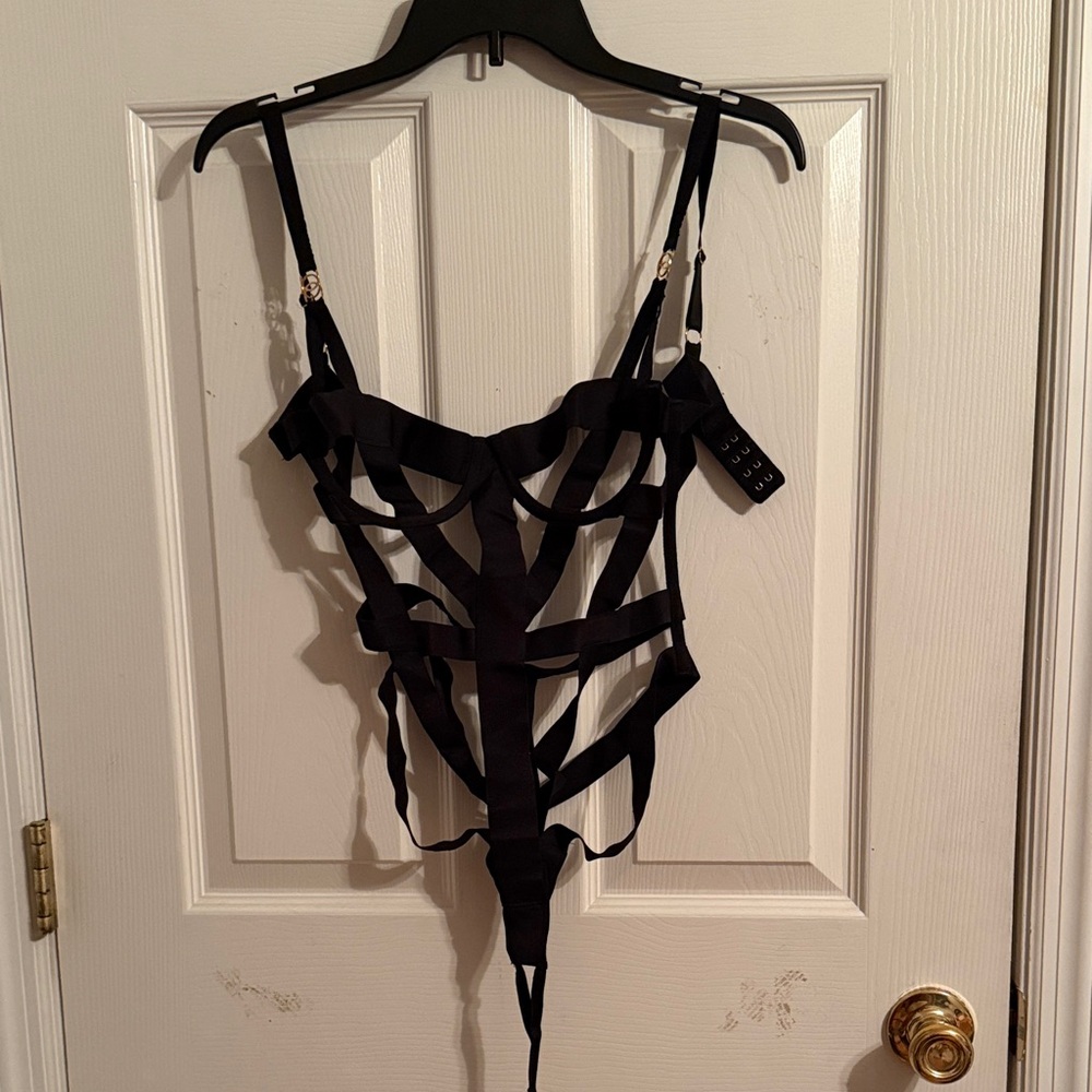 Black Strappy Bodysuit